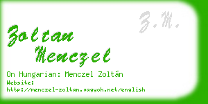 zoltan menczel business card